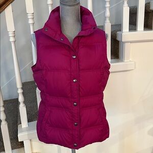 Lands end down filled fuschia vest for women
